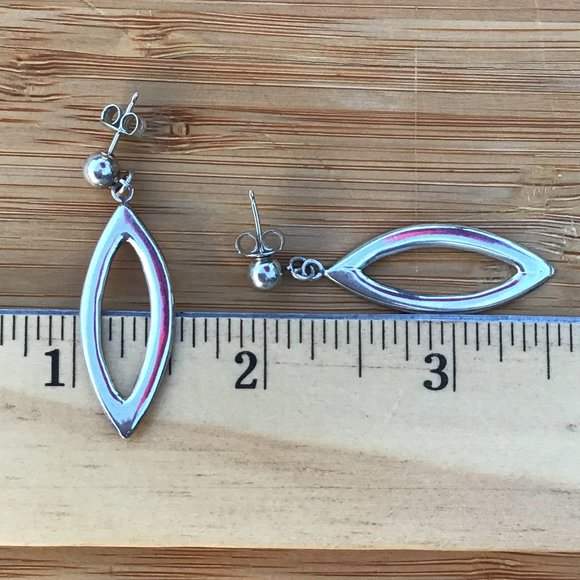 Sterling Silver Drop Post Earrings Vintage Pierced 925 - Picture 3 of 8